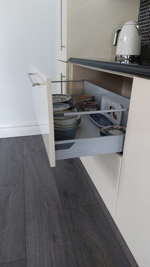 Cream High Gloss Kitchen