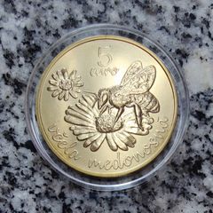 Slovakia 5 Euro Shiny Coin 2021 - Honey Bee - Fauna and flora in Slovakia