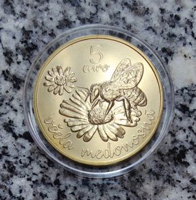 Slovakia 5 Euro Shiny Coin 2021 - Honey Bee - Fauna and flora in Slovakia