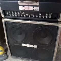 fender amplifier and metal head speaker