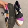 River Island Colorblock Elastic Strap Low-Top Sneakers - Multi-Tone Accent Slip-On Trainers Image 3