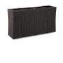4 Pot Black Wicker Planter Box - Cadiz Image 2