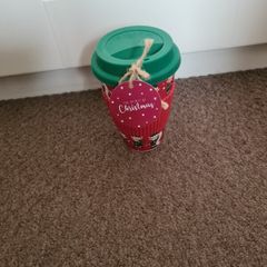 Small Christmas Bamboo Reusable Travel Cup