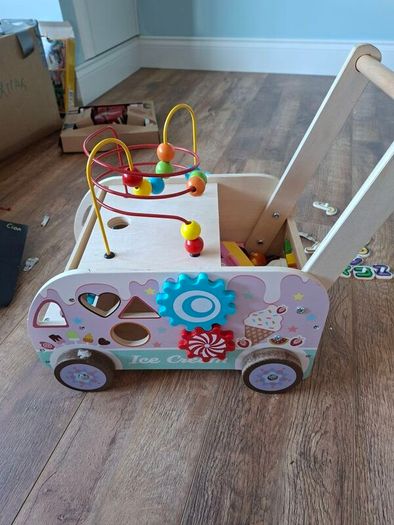 Push along ice cream truck