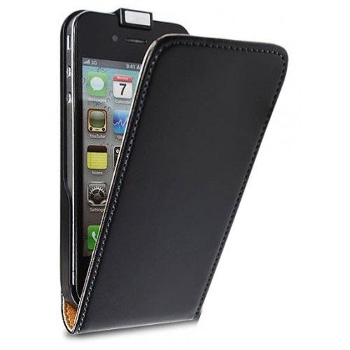 New Stylish Grip Flip Genuine Leather Case Cover Fits Apple Iphone 4s & 4