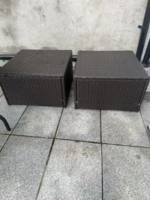 2 Rattan outdoor seats No cushions