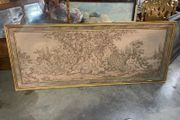 Large old framed tapestry