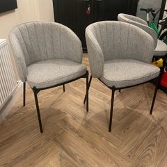Grey Fabric Stools