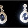 Jon Richard Silver Plater Blue Crystal 3 x Piece Matching Teardrop Boxed Gift Set. NIB Image 8