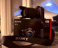 sony alpha 7iii,lens, gimbal, tripod , memory card, boxes and bags