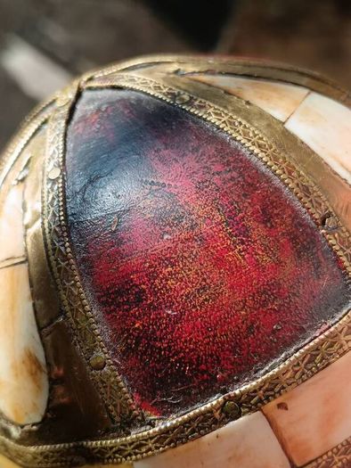 A Pair of Antique Inlaid Wooden Balls