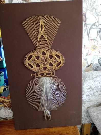 Large Mid-Century String Art