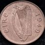 [#2111] - Ireland 1949 | One Penny | Irish 1d | Irish Penny | KM.11 | UNC Image 2