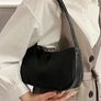 Cloud shape black Zippered Bag, Underarm Bag Image 2