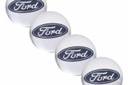 4x 2.2" 56mm Silver Car Alloy Wheel Center Caps Sticker Hub Cover Emblem for Ford