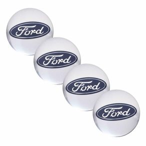 4x 2.2" 56mm Silver Car Alloy Wheel Center Caps Sticker Hub Cover Emblem for Ford