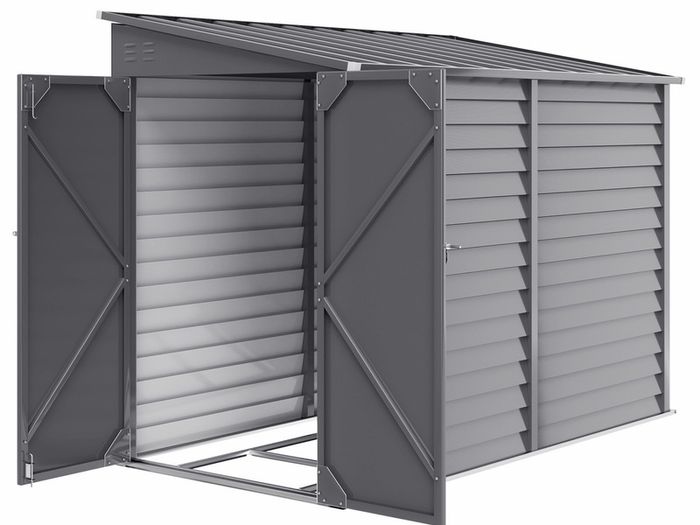 Galvanised Metal Garden Shed with Foundation Kit