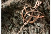 Lovely Accessory with Irish Knot Design - nice gift + ideal for hats, coats, scarves, cardigans, etc