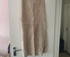 vintage suede maxi skirt