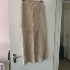 vintage suede maxi skirt