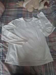men's white  under armour long sleeve top