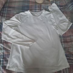 men's white  under armour long sleeve top