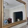 Large Ornate Gold Fireplace Mirror Vintage Style 130cm Image 2
