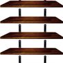 Shelves Wood Wall Mounted Shelf, Rustic Shelves Set Of 5 Multiple Colours Available (free Shipping) Image 2