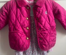 Joules Pink Jacket and matching dress  age 6-9 months