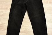 Black Relaxed Fit Jeans W36 L30 Stretch Denim