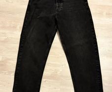 Black Relaxed Fit Jeans W36 L30 Stretch Denim