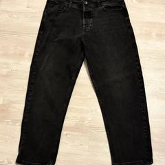 Black Relaxed Fit Jeans W36 L30 Stretch Denim