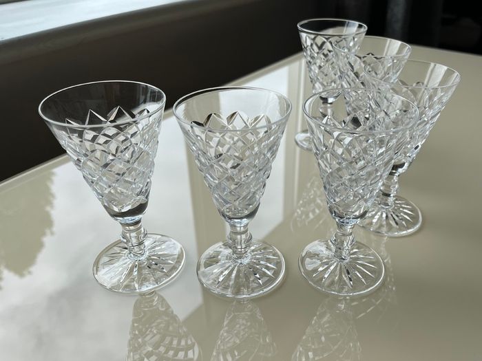 Waterford Glass Vintage Miniature Sherry Glasses Set of 6