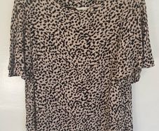 H&M Leopard Print blouse UK 8