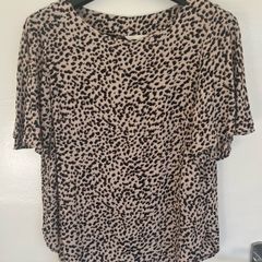H&M Leopard Print blouse UK 8