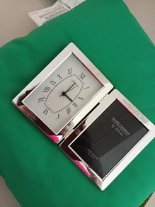 Newbridge Silverwear clock and photoframe