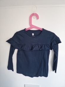 Girls 5-6yrs Navy sequin skirt
