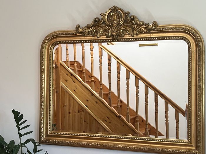 Golden Rustic Carved Wall Mirror
