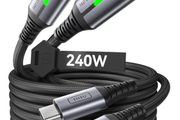 240W USB C to USB C Charger Cable, [2-Pack 2m] PD Type C Charge Cable, Super Fast Charging USB C Cable for iPhone 17 16 15 Pro Max Plus, MacBook iPad Air, Samsung S25 S24 Ultra, Steam Deck etc.