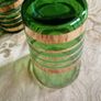 Bohemian Green and Gold Jug & Glasses set Image 4