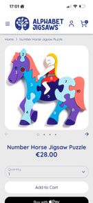 Horse number puzzle by Alphabet Jigsaw.