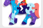 Horse number puzzle by Alphabet Jigsaw.
