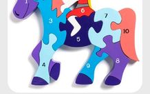 Horse number puzzle by Alphabet Jigsaw.