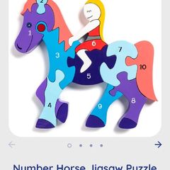 Horse number puzzle by Alphabet Jigsaw.