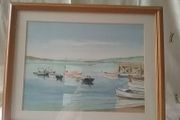 Seascape of Boats in a Harbour