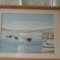 Seascape of Boats in a Harbour