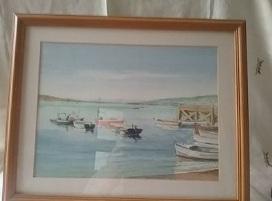 Seascape of Boats in a Harbour
