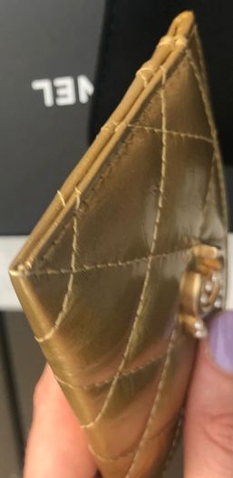 Chanel gold cardholder