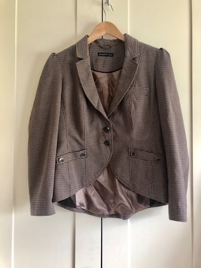 Ladies Fitted Plaid Blazer Size 12