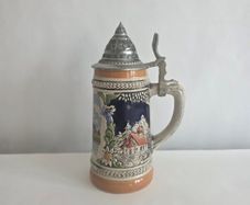 Gerz German beer stein pewter lid